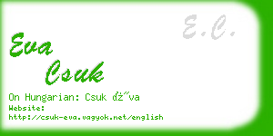 eva csuk business card